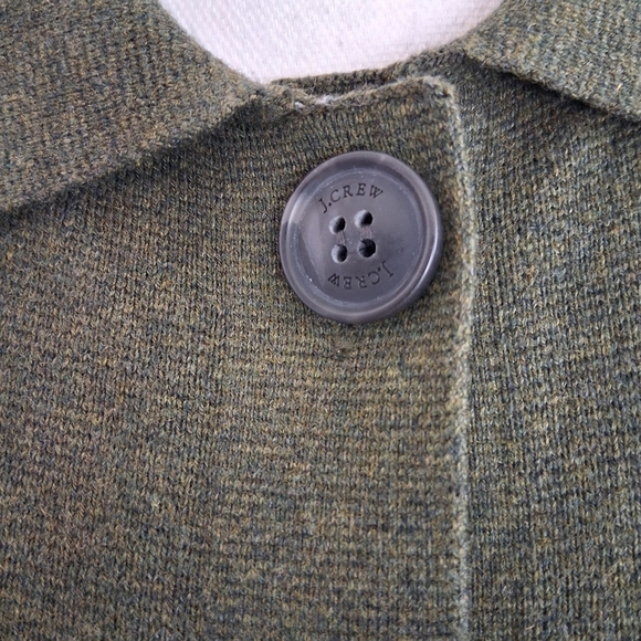 J. Crew Factory Dark Green Women's Cropped Oline Green Cardigan Size Large NWT - Picture 5 of 8